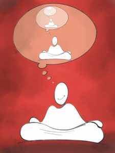 dessin d'un yogi