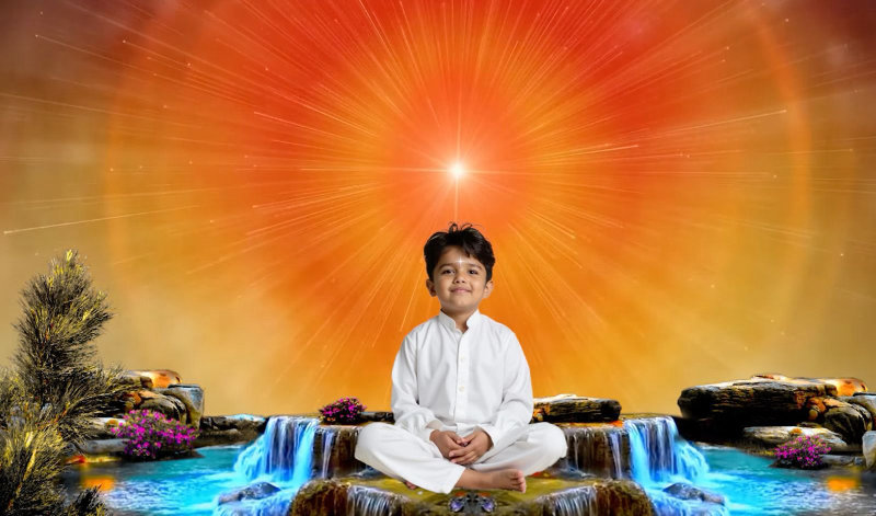 Enfant faisant de la méditation