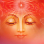 image d'une divinité indienne avec un point de lumière rayonnant au dessus